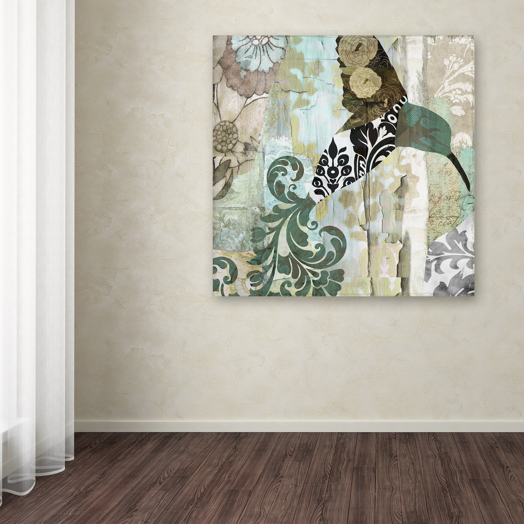 Trademark Fine Art "Hummingbird Batik I" Canvas Art by Color Bakery