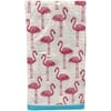 Celebrate Summer Together Ocean Themed Disposable Hand Guest Towels 2-Ply Decorative Paper Napkins, for Bathroom, Powder Room, Everyday Buffet Kitchen Décor, 20-Count (Pink Flamingos)
