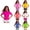 Rose red + white, variant on Girls Mix and Match Rash Guard Swimsuit Set, Short Sleeve Swimsuit and Beach Shorts for Boys and Girls XS-XL