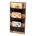 thumbnail image 5 of Mind Reader 3-Tier Wall-Mounted File Organizer, Wood and Metal Vertical Rack for Mail, Magazines, and Documents, Black, 5 of 8