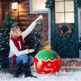 thumbnail image 5 of PALIEFUR Giant Inflatable Christmas Ball PVC Inflatable Decorated Ball Large Holiday Inflatables Outdoor Decorations Xmas Blow up Yard Decor Giant Ornaments(Snowflake, 60cm), 5 of 8