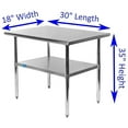 thumbnail image 2 of 18" X 30" AmGood Stainless Steel Work Table | NSF Metal Prep Table | Commercial & Residential Kitchen Laundry Garage Utility Bench, 2 of 5