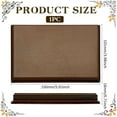 thumbnail image 2 of Coconut Brown Rectangle Wood Stand Base 3.97x5.9x0.7 Wood Base with Ogee Edge Wood Display Base for Gemstone and Jewellery Decor Wood Base for Vase Sculpture Collectibles Display Brown, 2 of 9