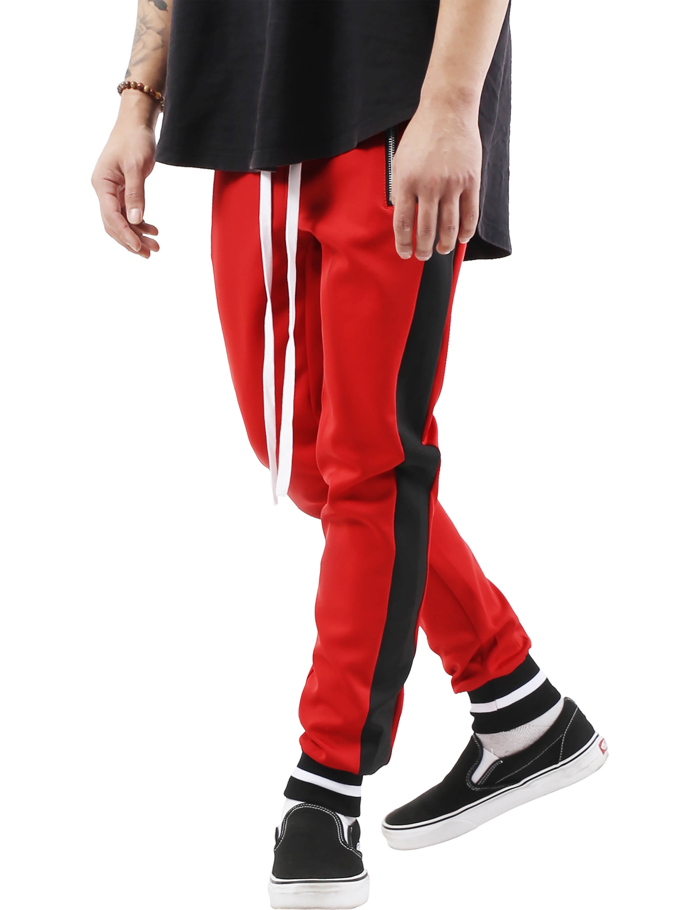 jogging pants with stripes