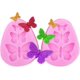 thumbnail image 1 of Molde de silicona con forma de encaje X 2, herramienta de decoración de pasteles, Fondant, flor de mariposa rosa, 1 of 5