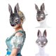 thumbnail image 2 of Easter Bunny Mask Halloween Carnival Party Bar Nightclub Costume Sexy Half Face Rabbit Ears Masks Cosplay Props, 2 of 5