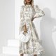 thumbnail image 2 of Vestido de mujer, vestido estampado de mujer, vestido estampado suave, vestido de mujer, características de vanguardia, 2 of 7