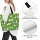 thumbnail image 3 of Balery Cows With Calfs Green Bolsa Tote Estilo Estético con Cremalleras, Bolsa de Hombro, Bolsa de Compras Grande y Plegable, 3 of 7