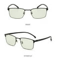 thumbnail image 3 of Flat Lens Anti Blue Light Glasses Photochromic Discoloration Lightweight PC and Metal Frame Eye Protection Glasses and, 3 of 5