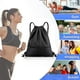 thumbnail image 4 of Adjustable Drawstring Backpack, Zipper Gym Bag, Waterproof, Large Capacity, Drawstring, Gym Bag, Sports Bag, Gym Bag for Yoga, Black, 4 of 5
