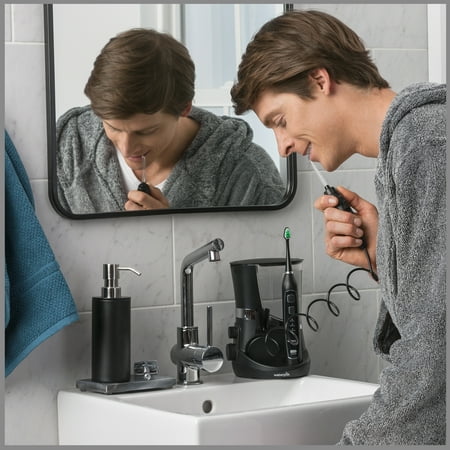 Waterpik Complete Care 5.0 Water Flosser + Sonic Toothbrush, Black
