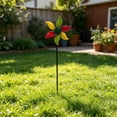thumbnail image 1 of Yhmxh Estaca de jardín con molinillo de viento metálico, molino de viento cinético giratorio de 101 cm, molino de viento para exteriores resistente a la intemperie con molinillos de viento metálico, 1 of 5