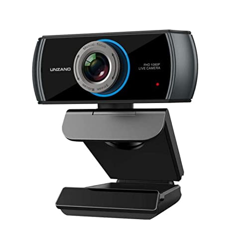 Webcam HD Pro 1080P Streaming Cámara Web con Micrófono Estéreo Videoconferencias y Grabaciones para OBS Twitch Skype YouTube XSplit compatible con Mac OS Windows 10/8/7 