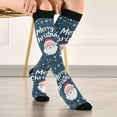 thumbnail image 5 of FORMRS Womens Knee High Socks Casual Long Thick Travel Daily Wear, 1 Pair, Christmas Santa, 5 of 6