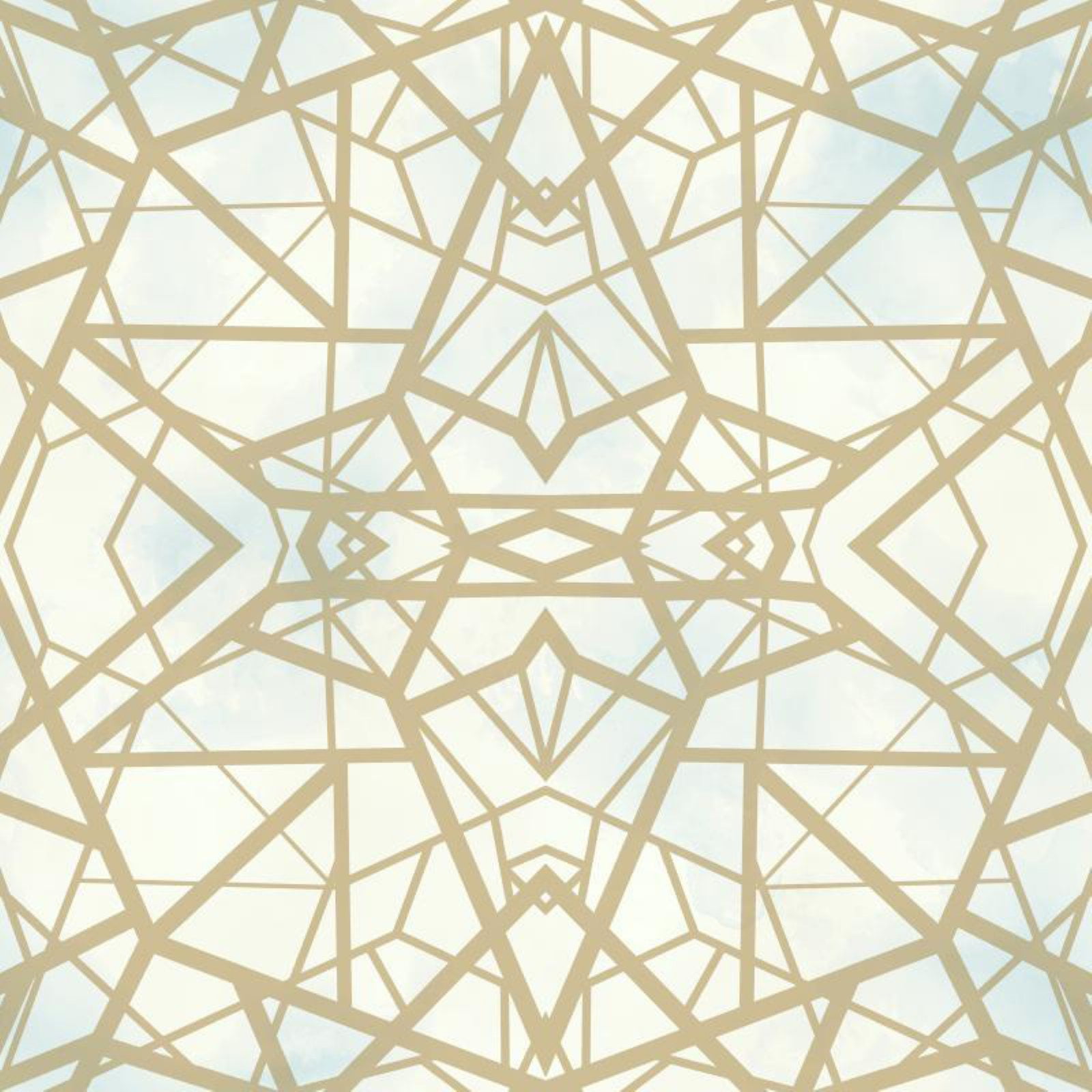 RoomMates Shatter Geometric Blue and Gold Peel & Stick Wallpaper - RoomMates Shatter Geometric Blue and Gold Peel & Stick Wallpaper -
