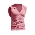 thumbnail image 5 of Mens Solid Deep V-Neck Tank Tops Muscle Deep V Neck Tank Tops Low Cut Sleeveless Shirts for Men Summer Fashion Clothes Red, Size M, 5 of 5