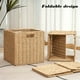 thumbnail image 5 of Caja de almacenamiento mediana caqui, canasta de almacenamiento plegable de imitación ratán trenzado, almacenamiento de ropa para el hogar, 5 of 7