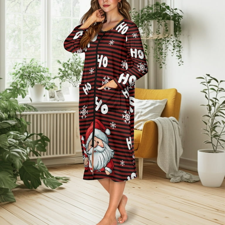 white christmas dresses Snowflakes Personalised Dressing Gown