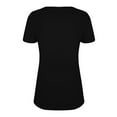 thumbnail image 7 of Alllist Spring Tops for Women Black Solid Short Sleeve V-Neck T-Shirts Womens T Shirts, 7 of 7