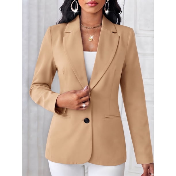 Saco Entallado de Mujer Elegante y Versátil Champange Chica