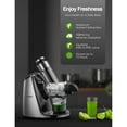 thumbnail image 4 of Juicer, AICOOK Slow Masticating Juicer Easy to Clean with 3in Large Feed Chute, Cold Press Extractor with Quiet Motor, Higher Nutrition with Ceramic Auger, Ice Cream ACC & Juice Recipes, 4 of 8