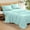 Aqua Blue, variant on Egyptian Cotton Sheets Small Double (48" x 75") Size Sheet Set, 4-PCs Bed Sheets, Bedding Sheets & Pillowcases, Small Double Size, Fits 9-12" Deep Pocket Sheets, 600-TC Cotton Sheets, Blush
