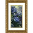 thumbnail image 1 of Strube, Ling 14x24 Gold Ornate Wood Framed with Double Matting Museum Art Print Titled - Hydrangeas, 1 of 4