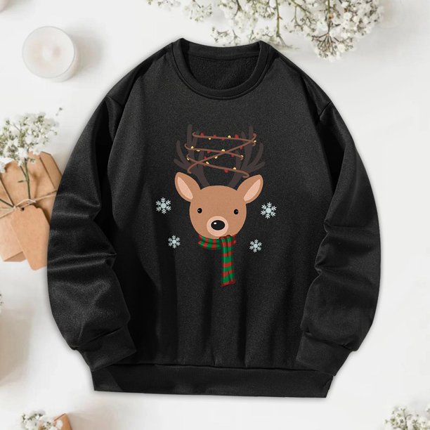 Sudadera para mujer, Tops, ropa deportiva elegante, camisa negra, jersey de poliéster de otoño, sudadera con cuello redondo para desplazarse por la , S