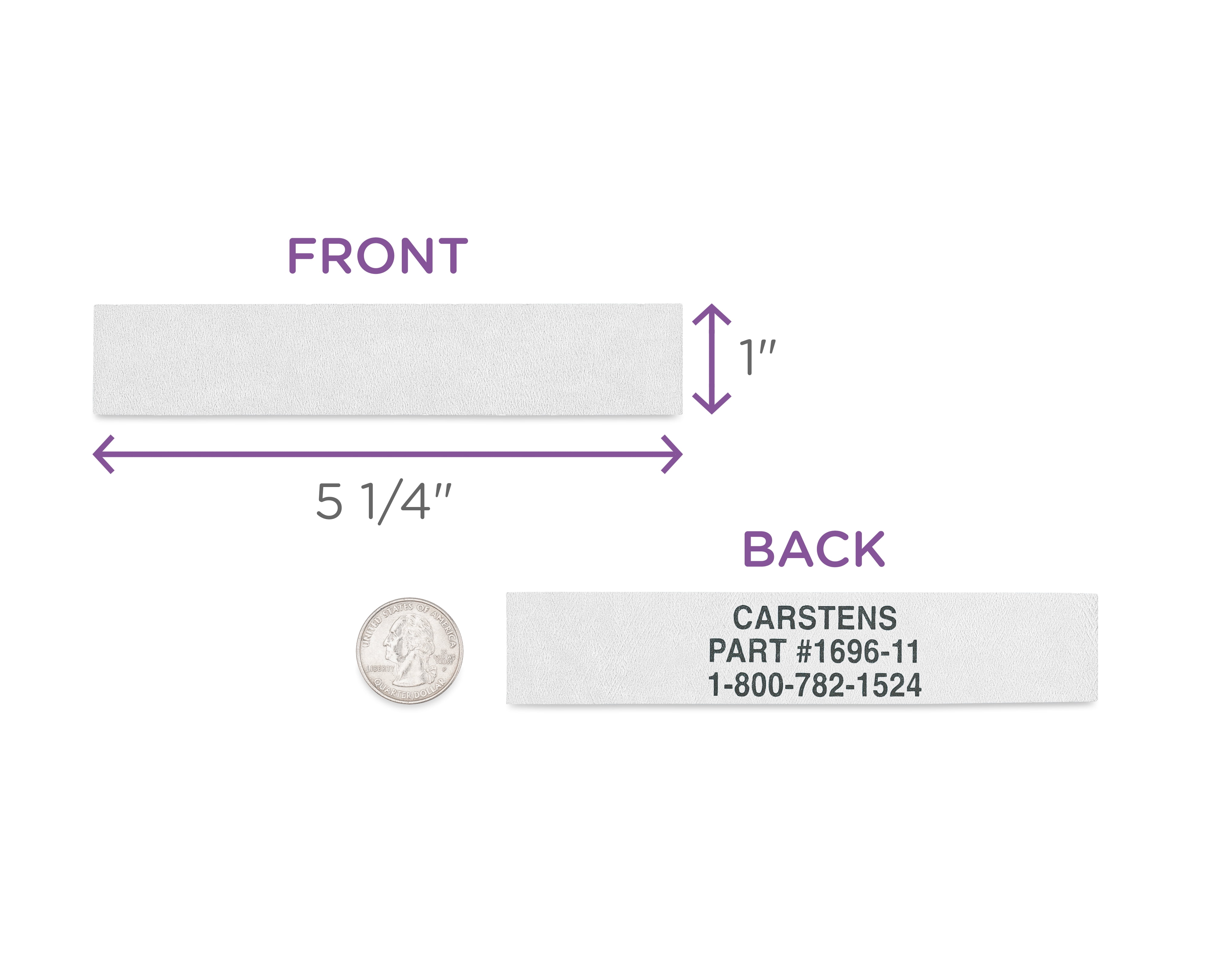 Carstens - White 1.5-4 Inch Binder Spine Insert Cards, 5.25 x 1 Inch, Roll of 200 (1696 Series) - Ideal for 1.5-4 Inch Spine Insert Adhesive Pockets
