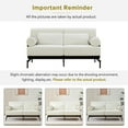 thumbnail image 5 of 59" Loveseat Sofa with USB Ports,Modern Sofa Couch 2-Seater Sofa with 2 Pillows,Cylindrical Armrests for Living Room Bedroom Apartment,Beige, 5 of 7