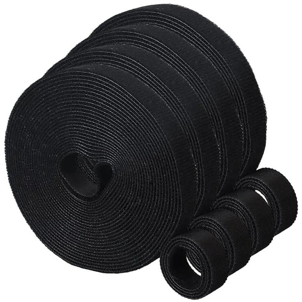Cinta Compatible Velcro VentDepot HookLoopBlack 4 pzas 5m 12mm Negro Rollo Velcro Doble Cara Hook Loop. VentDepot MXKHL-004