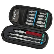 X-ACTO Compression Basic Knife Set, 3 Knives, 13 Blades, Soft Carry Case, 17 Count