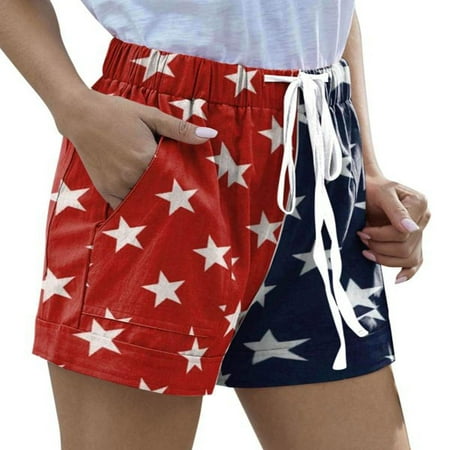 

Frostluinai Savings Clearance 2023 shorts for women 2022 Women Summer Patriotic Comfy Drawstring Casual Biker Short Gradient Elastic Waist Loungewear Pants Pajama Shorts w/ Pockets