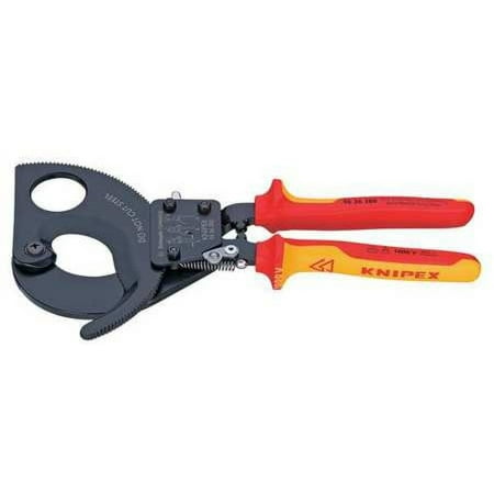 UPC: 0843221002237 | Knipex Insulated Ratcheting Cable Cutter 11  95 36 280 SBA