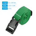 thumbnail image 2 of Uxcell 2m Adjustable with Quick Release Buckle Luggage Straps, Green 2 Pack, 2 of 5