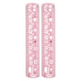 thumbnail image 1 of Unique Bargains 2pcs Unbreakable Flexible Rulers 30cm/12' Double Scale Shatterproof Folding Plastic Ruler, Light Pink, 1 of 6