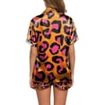 thumbnail image 1 of Wyzesi Womens Robes Lightweight Snap Front 2 Piece Pajama Pattern Printed Short Sleeved Button Down Shirt and Shorts Pajama Set, 1 of 5