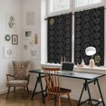 thumbnail image 5 of Black Golden Floral Kitchen Curtains 54 Inch Length, Modern Abstract Spring Flowers Tiers Curtains for Bathroom Bedroom Cafe, Light Filtering Small Window Treatment Short Drapes 2 Panels 42"Wx54"L, 5 of 8