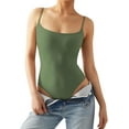 thumbnail image 2 of Women Sexy Square Neck Thong Bodysuit Backless Cami Bodysuit Top, 2 of 3