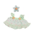 thumbnail image 4 of 2 piezas de vestido de princesa para muñecas con accesorio de horquilla de flores para muñecas de 20 cm, regalos de Acción de Gracias, regalos de año Verde, 4 of 7