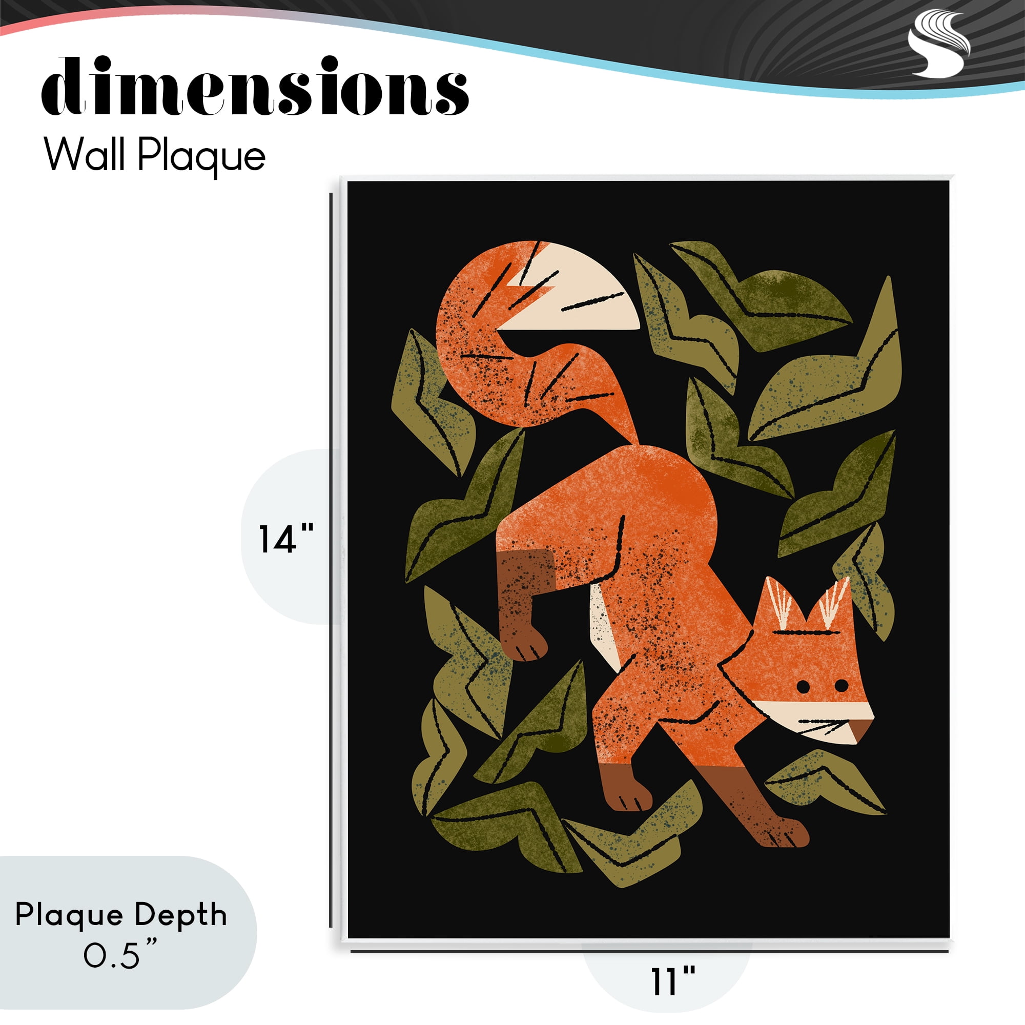 Stupell Industries Fox In The Brush Wall Plaque Art, design by Renea L. Thull