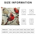 thumbnail image 5 of Awypu Farmhouse Red Bird Throw Pillow Covers Vintage Animals Rustic Pillow Cases Square&nbsp;Cardinal Print Cushion Cover Outdoor Decor Sofa Couch (Birds) 20x20in, 5 of 5