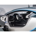 thumbnail image 3 of Bugatti Vision Gran Turismo "16" Argent Silver and Blue Carbon Fiber 1/18 Model Car by Autoart, 3 of 4