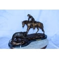 thumbnail image 3 of Nifao Remington Double Trouble Bronze Statue, Dynamic Western Decor – Home Decor Sculpture, 28"L x 15"W x 17"H, 3 of 11