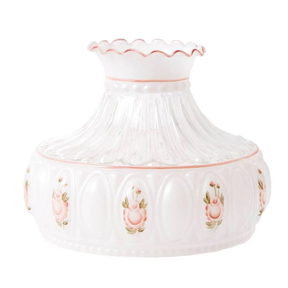 Aladdin 10" Pink Roses Glass Lamp Shade M751