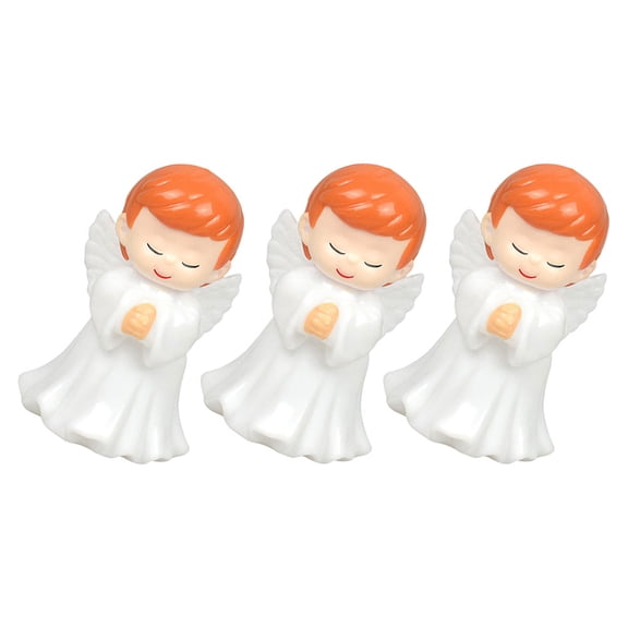 NICEXMAS 3PCS Plastic Holiday Angel Figurine Cute Cherub Decoration for Garden Wedding
