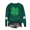 thumbnail image 2 of BLVB St Patricks Day Sweatshirt Women Long Sleeve Crewneck Shamrock St. Patricks Shirts Tee Tops Cute Holiday Pullover, 2 of 3