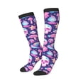 thumbnail image 2 of Bingfone Compression Socks for Women and Men Long Socks for Running Athletic Cycling Nurse-mushroom rainbow color Skull, 2 of 8