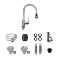 thumbnail image 1 of Grifo Mezclador Fregadero YMA Home Acero Inoxidable Flexible Contracanasta y Mangueras, 1 of 4