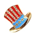 thumbnail image 6 of OUNONA American Flag Brooch Fashion Alloy Clips Women Dress Clothes Decorative Brooch, 6 of 8